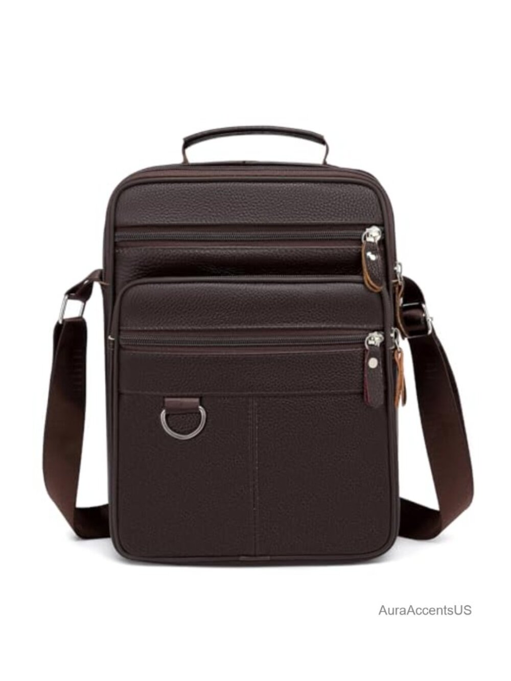 Cowhide Leather Messenger Bag Large Briefcase Crossbody Shoulder Bag